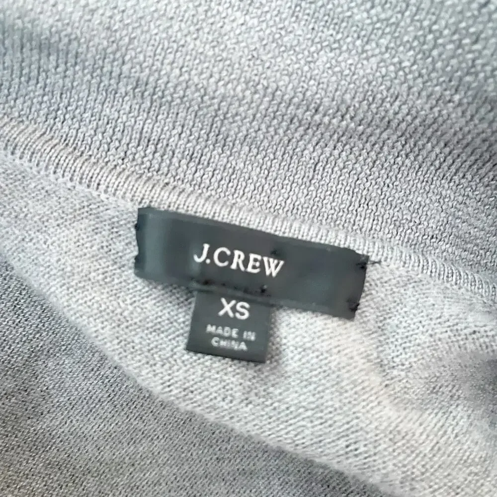 J. CREW Merino Wool Collared Midi Dress Gray XS